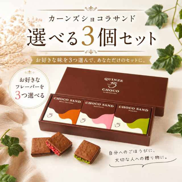 カーズショコラサンド 選べる3個アソートセット