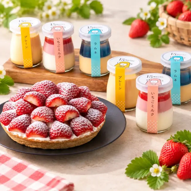 いちごの里タルト＆15時のプリン6個セット