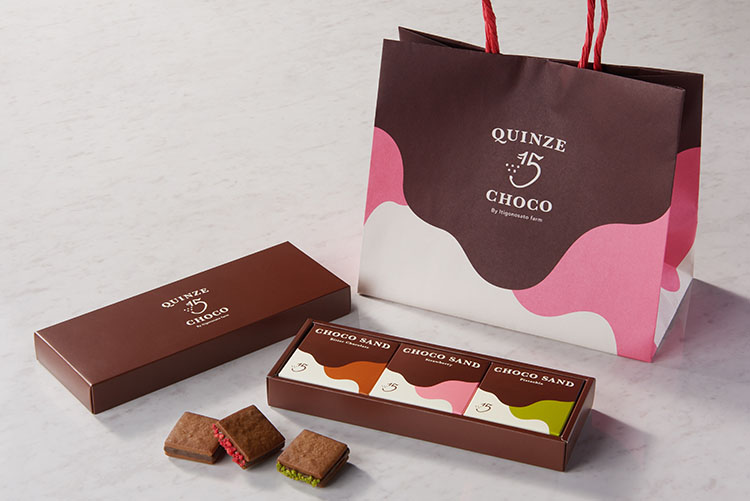 Quinze Choco】カーンズショコラサンド3個セット｜いちごの里